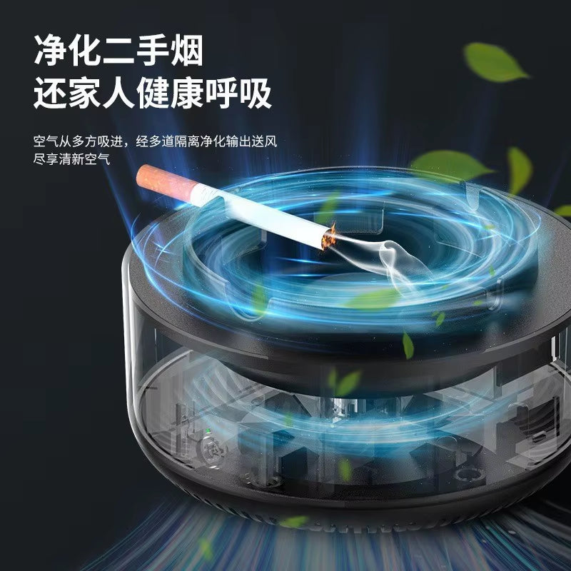 2 in 1 Air Purifier Multifunctional Smokeless Ashtray with Filter, Air Purifier Plastic Ashtray Best for Home Car or Office